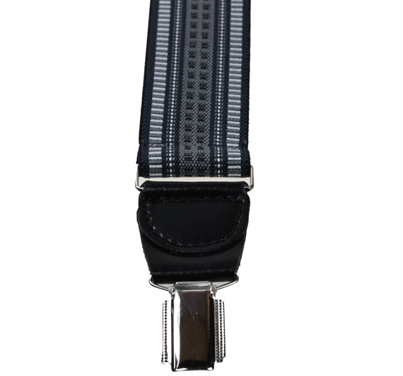 Tirante jacquard gris  Pinza trasera
