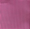 Pañuelo de bolsillo seda rosa con lunares negros