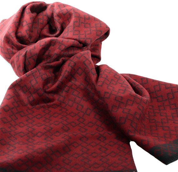 Sciarpa Bordeaux Design Geometrico