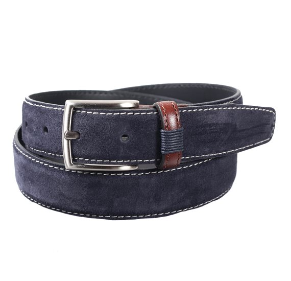 Cintura Cadetto in Camoscio Blu Navy