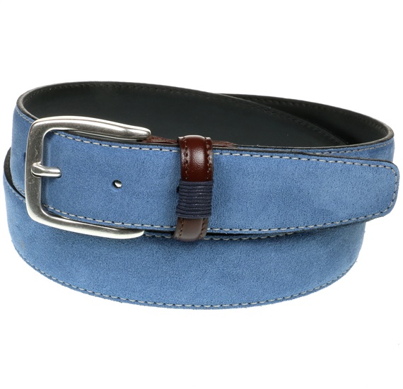 Cintura in Pelle Scamosciata Blu Hostess