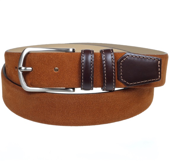 Cintura in Camoscio Marrone Cammello