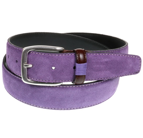 Cintura in Pelle Scamosciata Viola