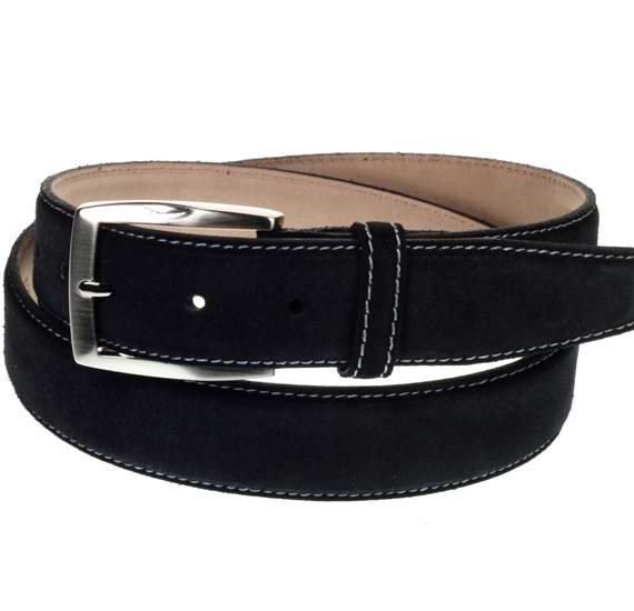 Cintura in Pelle Scamosciata Nera