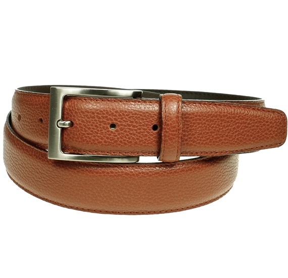 Cintura in Pelle Marrone Cammello