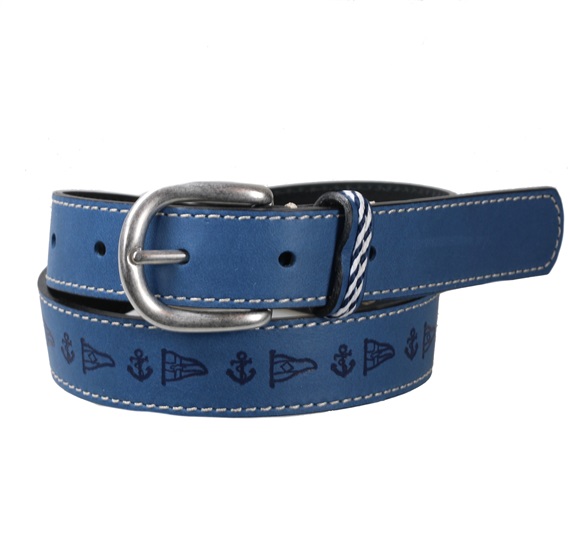 Cintura Bambino Blu Pelle Marinaio