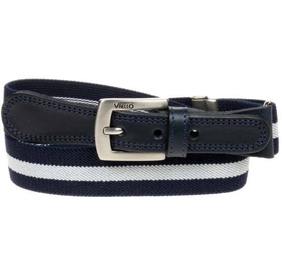 Cintura Elastica Bambino a Righe Blu e Grigio