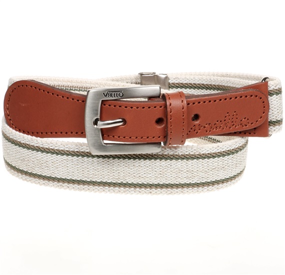 Cintura Bambino Elastica Righe Verdi Naturale