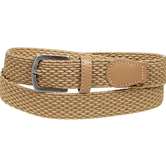 Cintura Bambino Intrecciata Elastica Beige Dorato