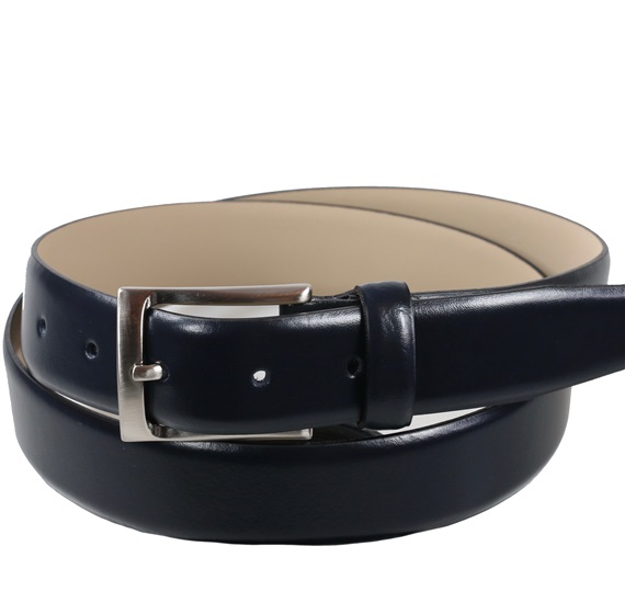 Cintura in Pelle Blu Scuro