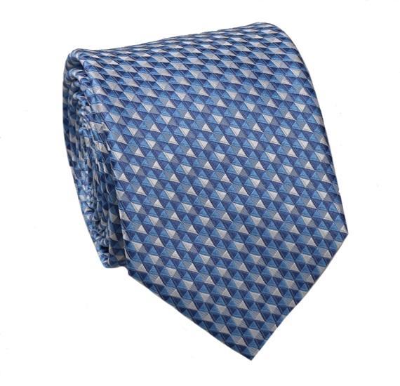 Cravatta Blu con Design Geometrico