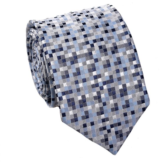 Cravatta Blu Design Geometrico