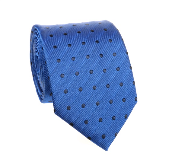 Cravatta Blu con Pois Neri