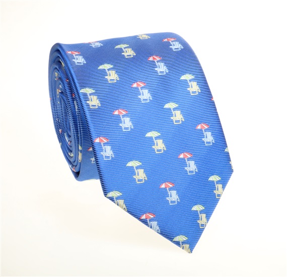 Cravatta Blu con Ombrelli