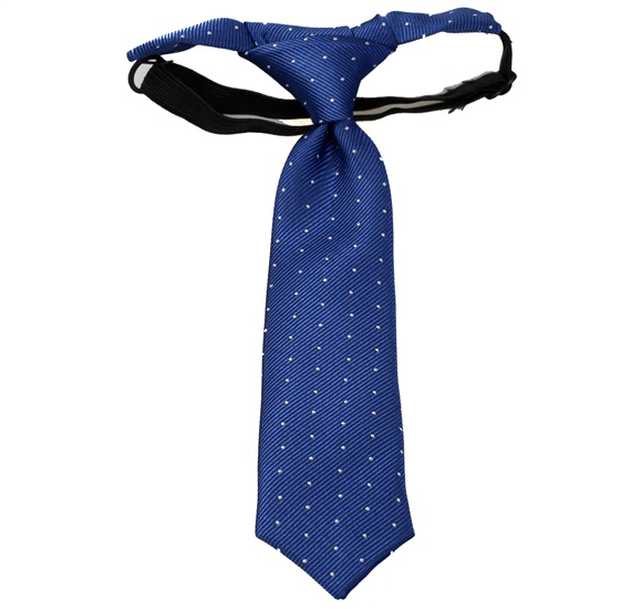 Cravatta Bambino Blu Pois Bianchi