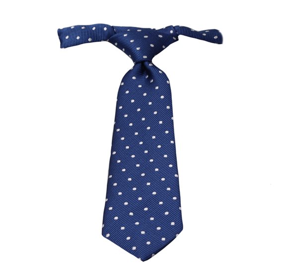 Cravatta Bambino Blu Reale a Pois