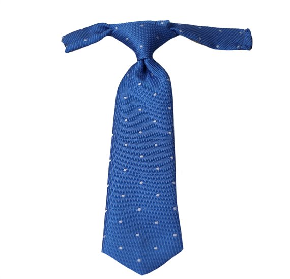 Corbata Bebé Azulón Lunares Blancos