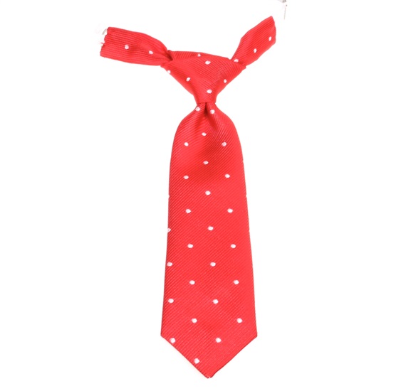 Cravatta Rossa con Pois Bianchi