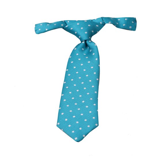 Corbata Bebé Turquesa Lunares