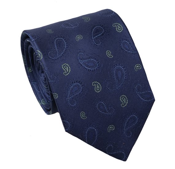 Cravatta in Cashmere Blu Inchiostro in Seta Naturale