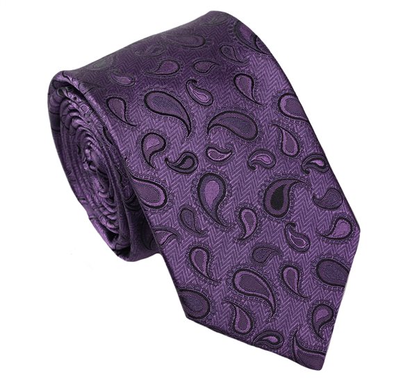 Cravatta in Cashmere Viola in Seta Naturale