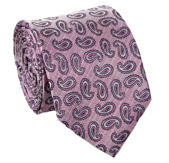Cravatta in Cashmere Rosa in Seta Naturale