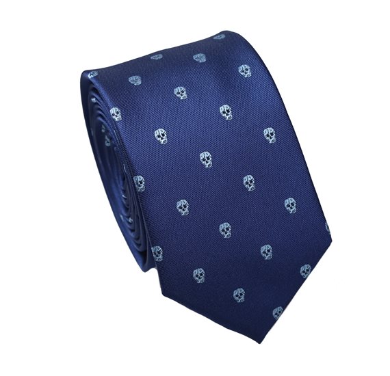 Cravatta Cadetto Blu Navy Teschi