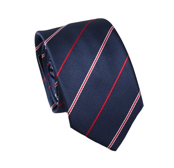 Cravatta Blu Navy a Righe Cadetto Lauren