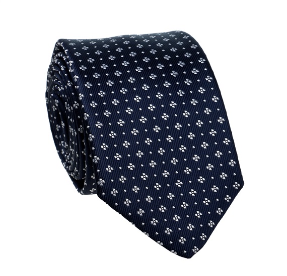 Cravatta Blu Marino a Trefoil