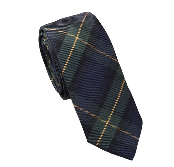 Cravatta Cadetto in Seta Scozzese Blu