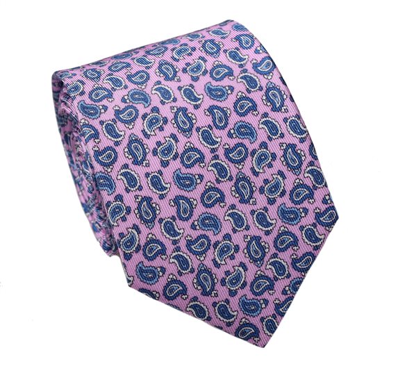 Cravatta Cadetto in Seta Rosa Cashmere