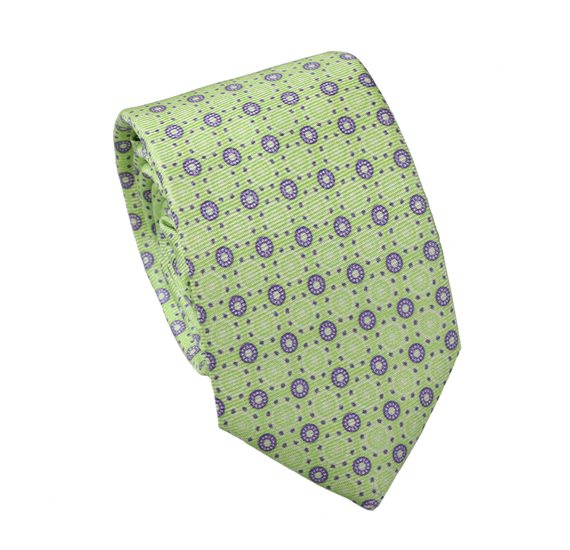 Cravatta Cadetto in Seta Verde Lime Design