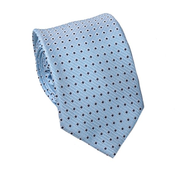 Cravatta Celeste Design Blu Navy
