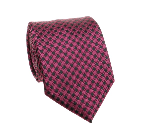 Cravatta a Quadri Magenta e Nera