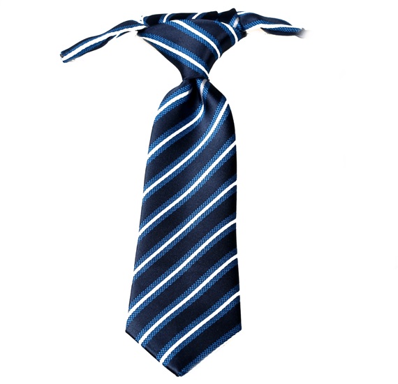 Cravatta a Righe Blu Navy