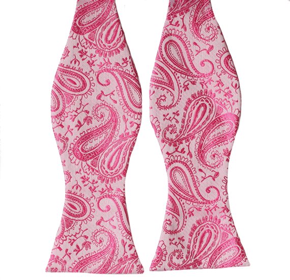 Cravatta a Farfalla Rosa Paisley