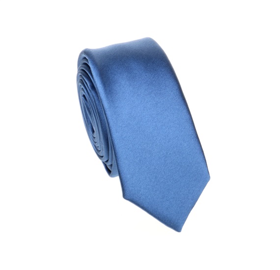 Cravatta Stretta Blu Cobalto