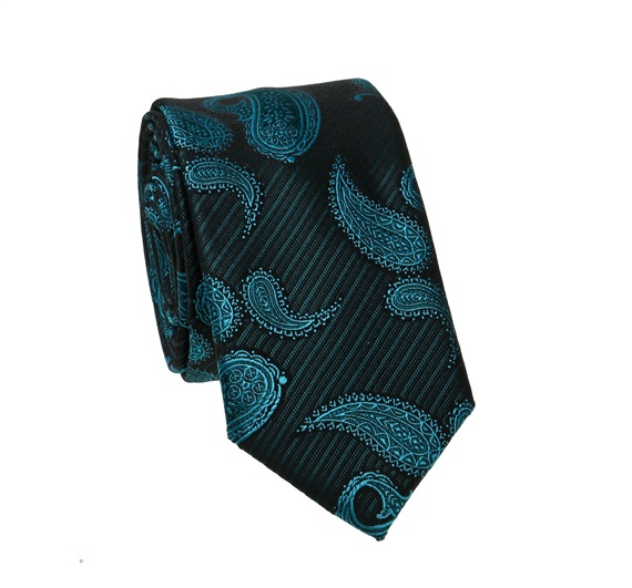 Cravatta Stretta in Cashmere Turchese Scuro