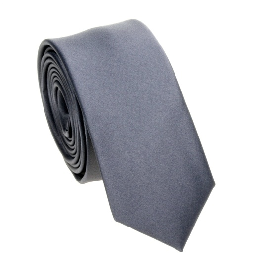 Cravatta Stretta Grigio Scuro