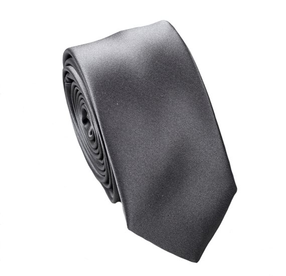 Cravatta Stretto Grigio Scuro