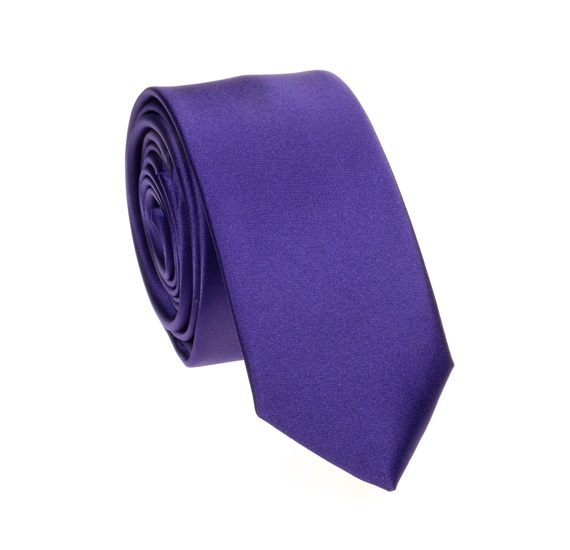 Cravatta stretta Viola Scuro