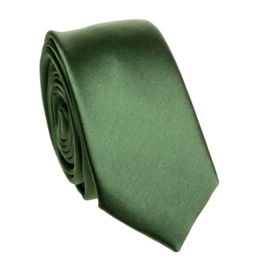 Cravatta Stretta Verde Scuro