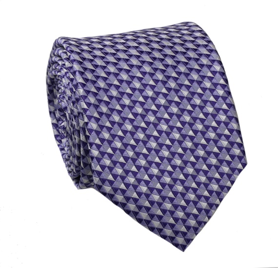 Cravatta Viola con Design Geometrico