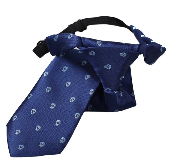 Cravatta Bambino Blu Teschi