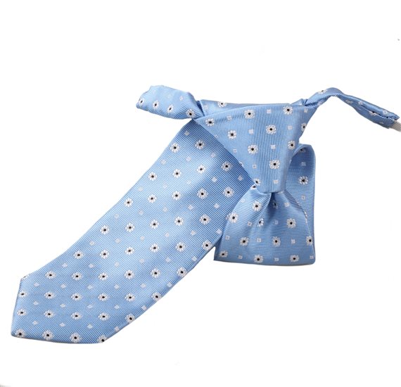Cravatta Bambino Azzurra Fiori