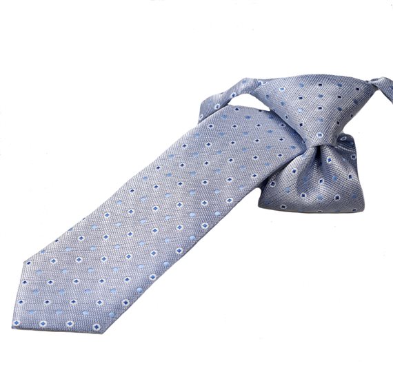 Cravatta Bambino Blu Cielo a Pois Blu