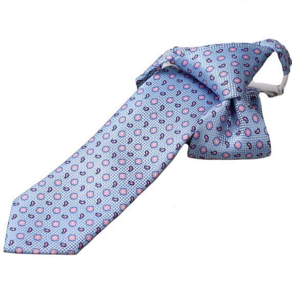 Cravatta Bambino Blu Fiori