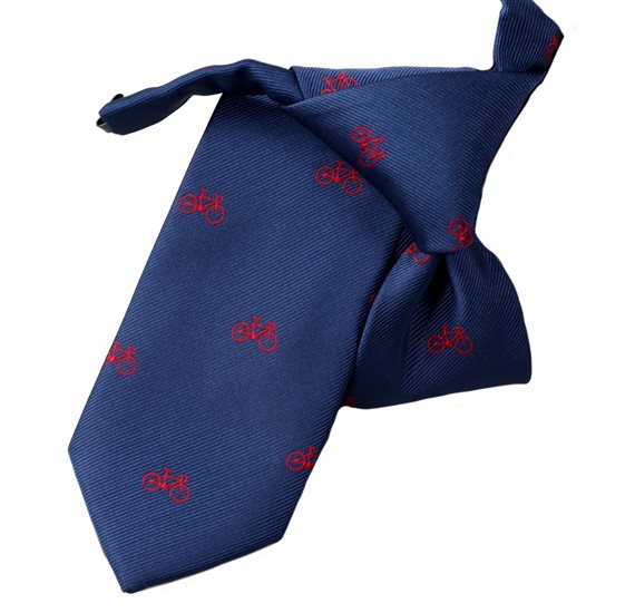 Cravatta Bambino Blu Navy Biciclette Rosse
