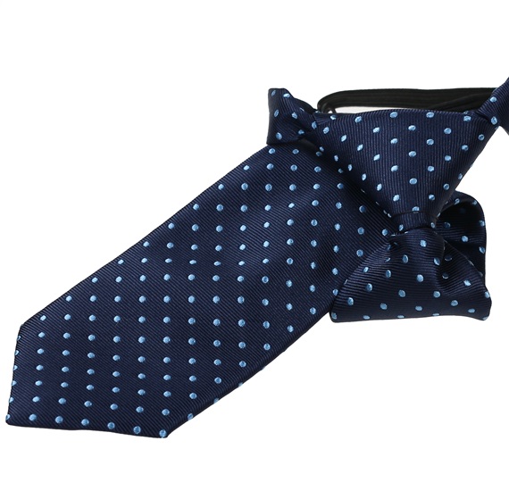 Cravatta Bambino Blu Navy a Pois Blu
