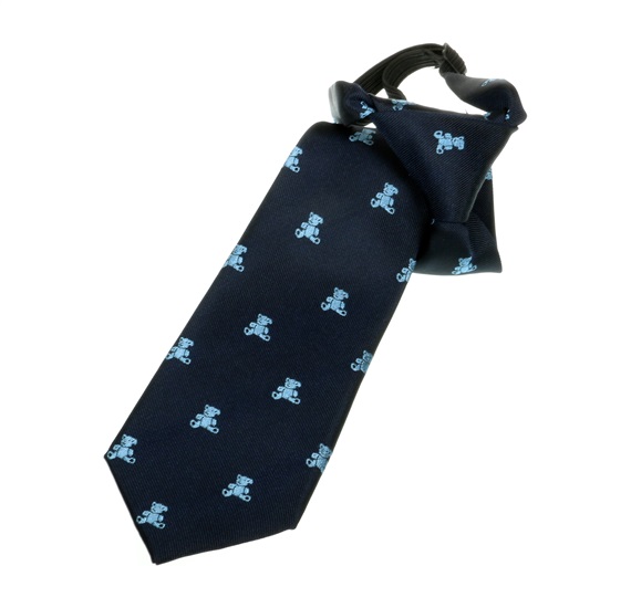 Cravatta Bambino Blu Navy con Orsetti Celesti
